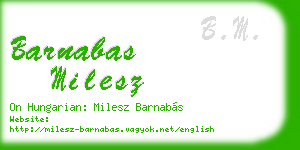 barnabas milesz business card