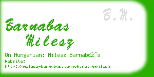 barnabas milesz business card
